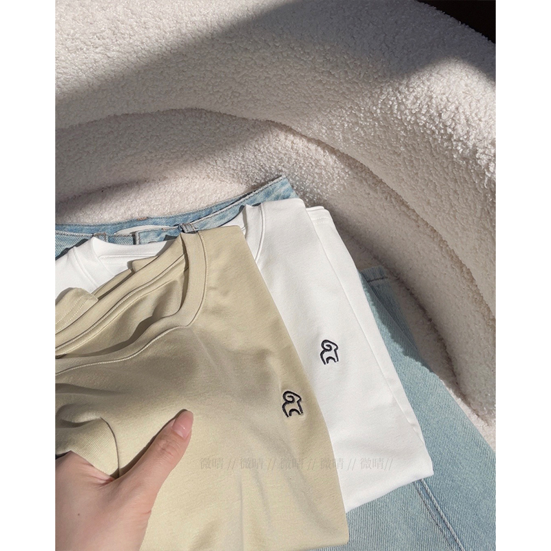 【天丝小羊T】圆领刺绣小羊 莱赛尔超舒服短袖T恤女