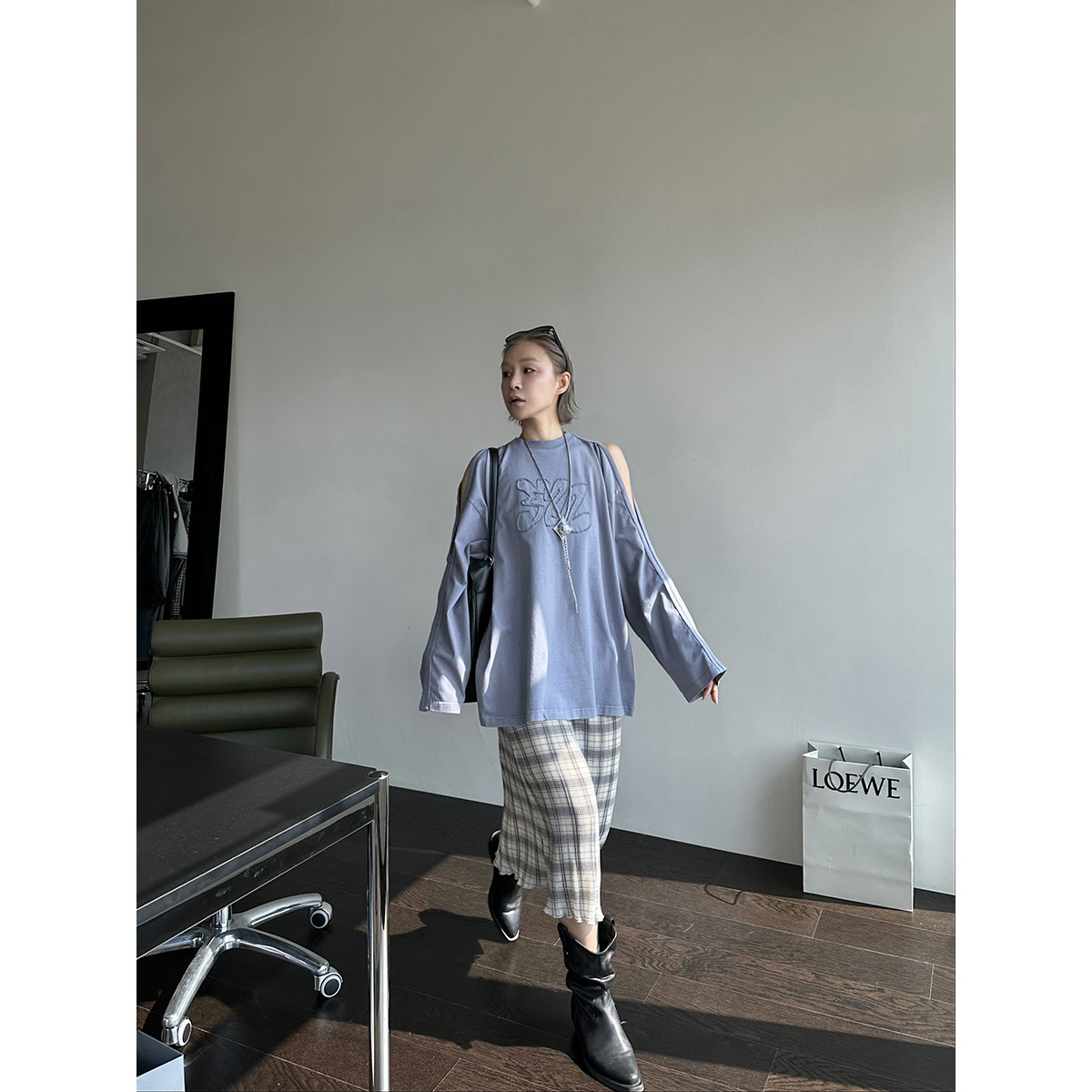 SOLSOL买手店 MANZANILLA设计师品牌 24秋冬新款 露肩长袖T恤