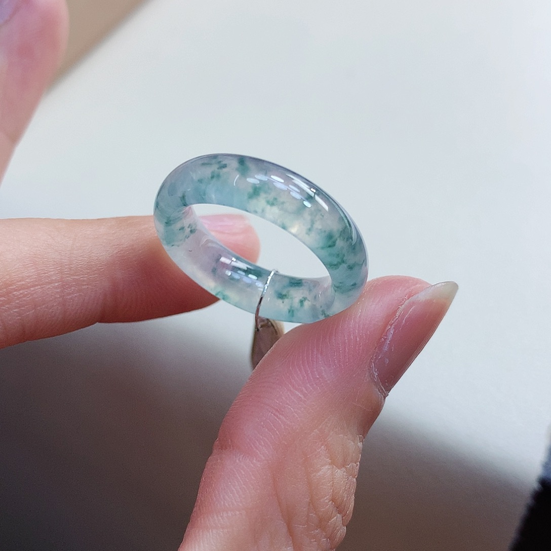 翡翠未镶嵌戒指14-15号