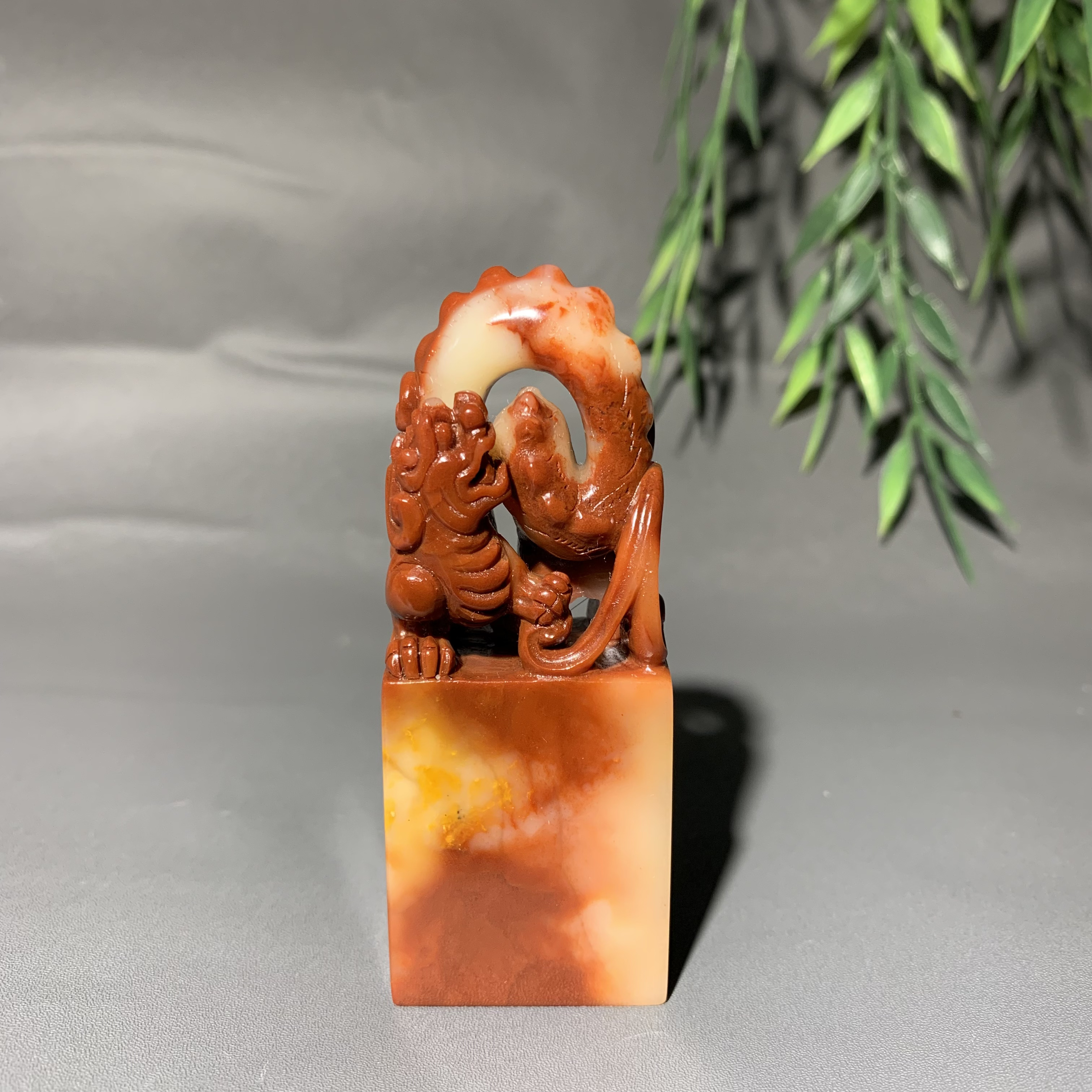 寿山石精美貔貅印章