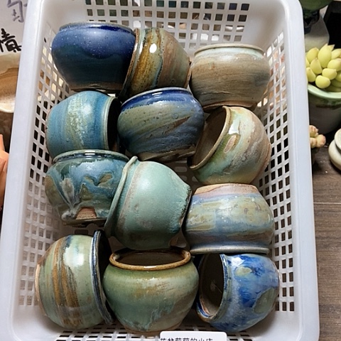 紫砂花盆239微瑕品口径4.5左右