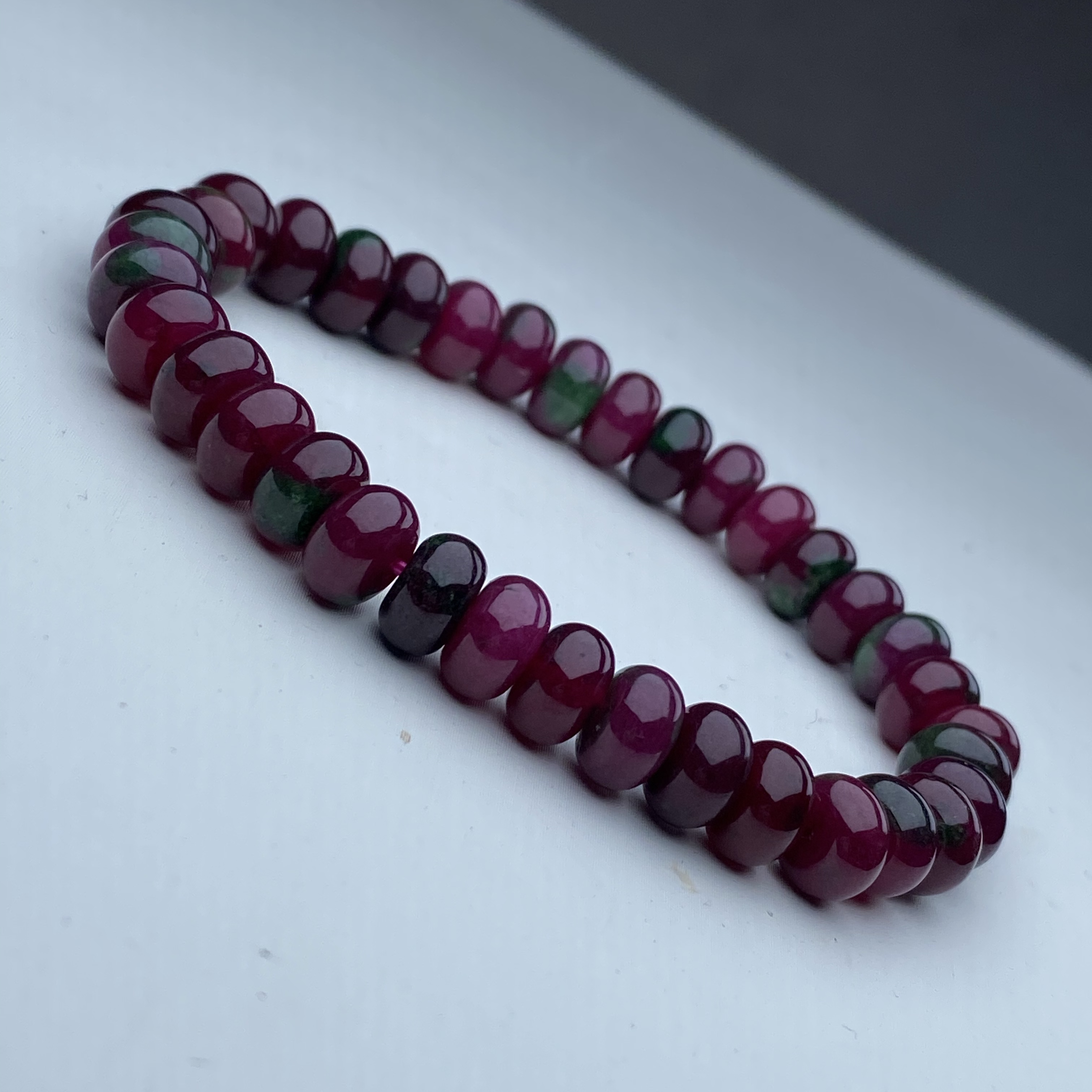 787号精品高货红绿花苏算盘珠手串8mm多样性发一件