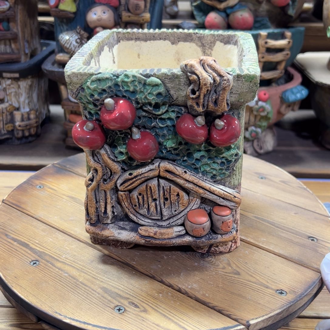 红陶嘻哈多肉花盆