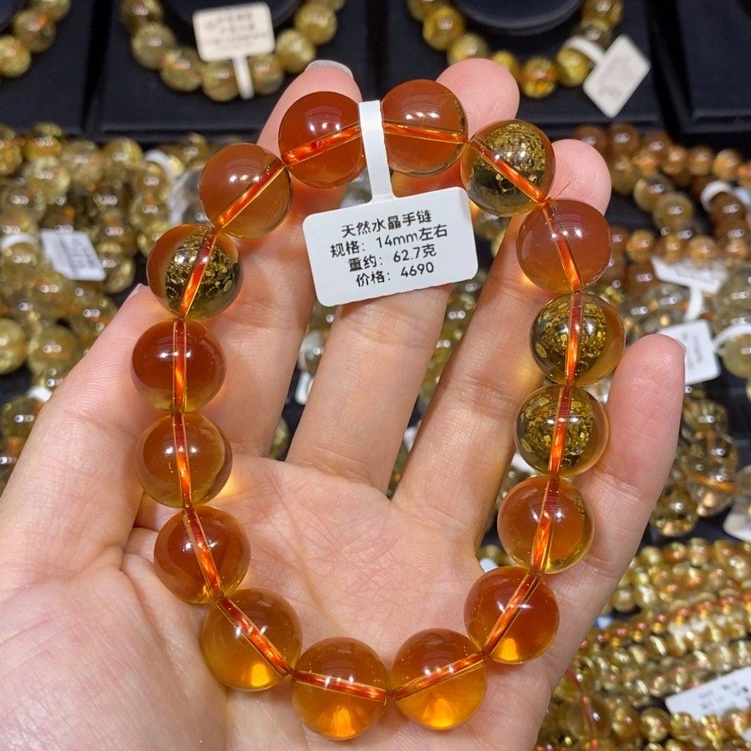 手链未镶嵌水晶C****?手链14mm 瑾