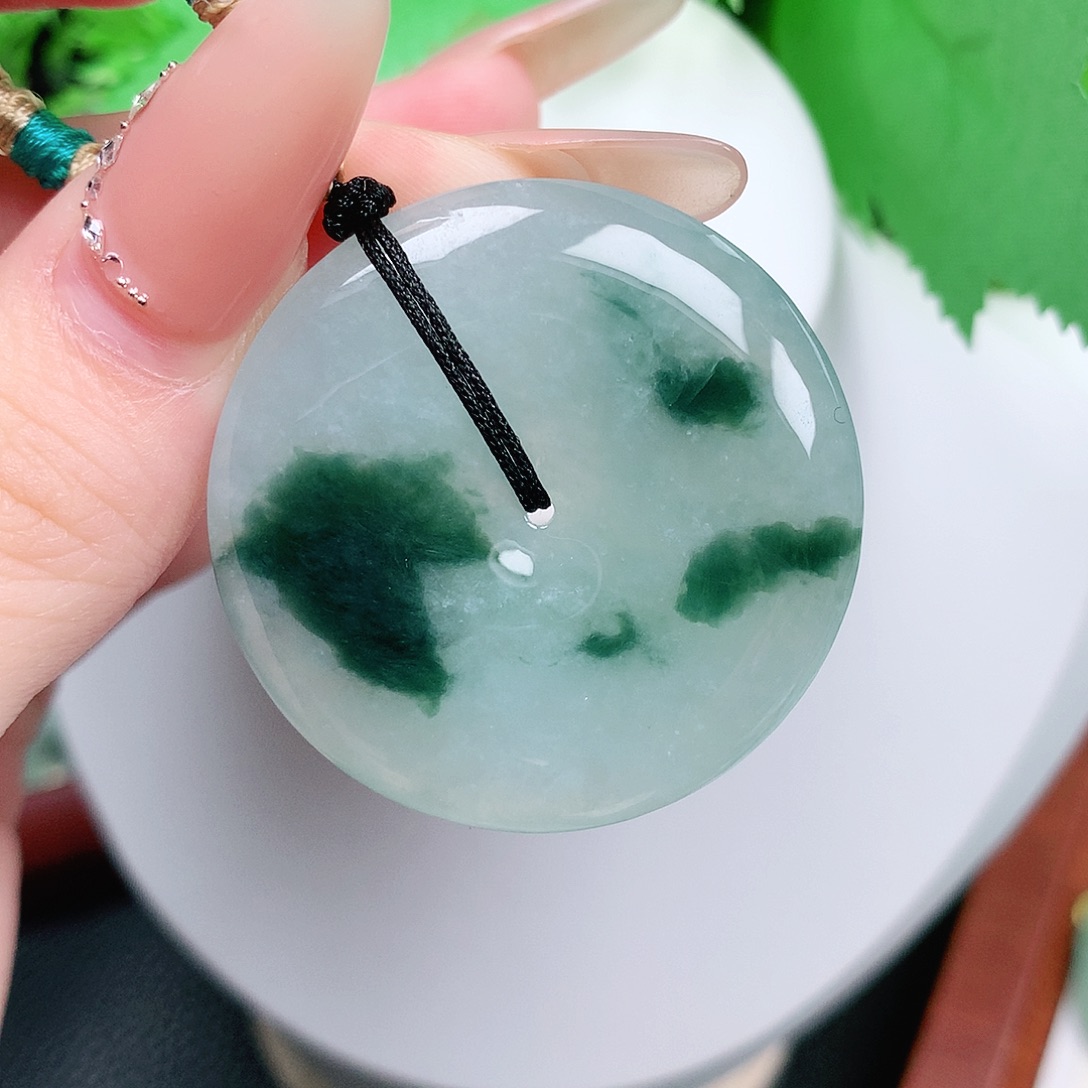 翡翠未镶嵌颈饰平安38.3-6.2