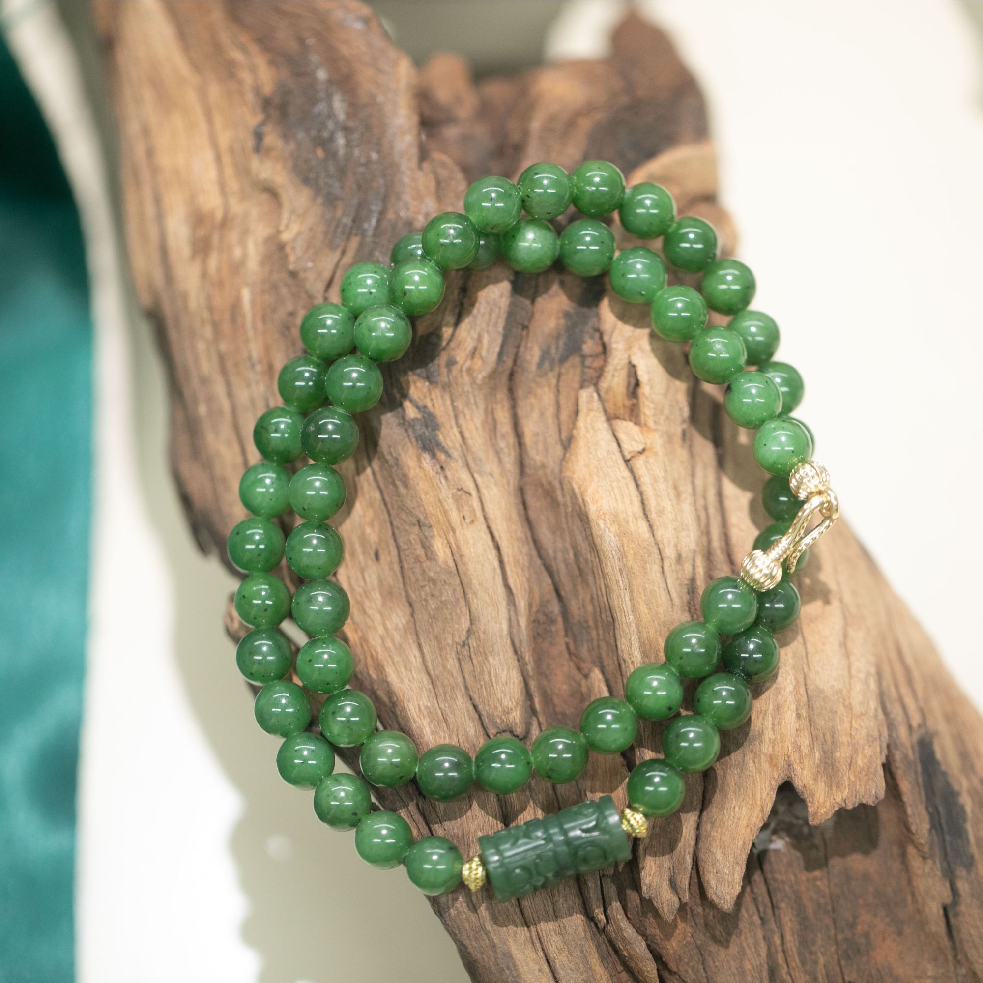 「雯姐严选」和田碧玉回文链（多样发一）