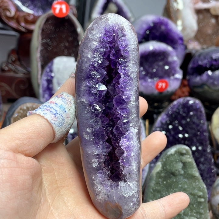 水晶摆件未镶嵌萌****捡漏