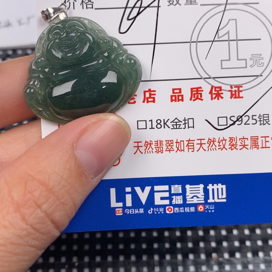 翡翠银S925镶嵌颈饰