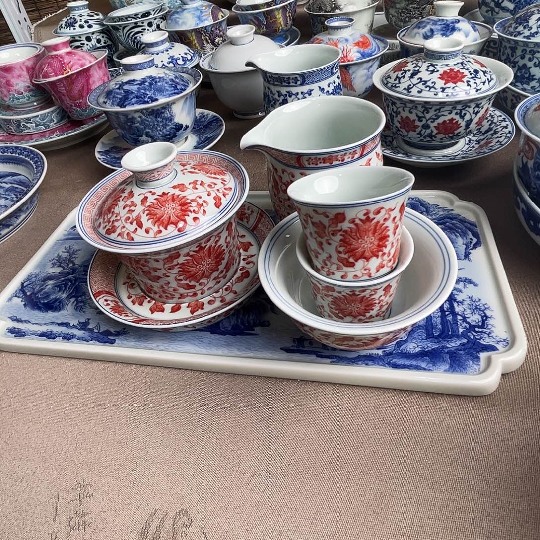 平***淡景德镇瓷器五件套装
