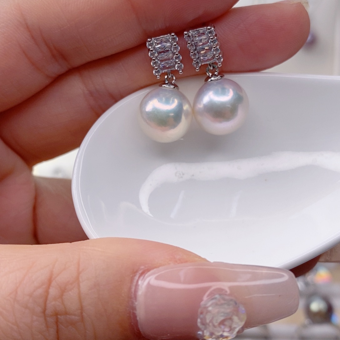 淡水珍珠耳饰合金