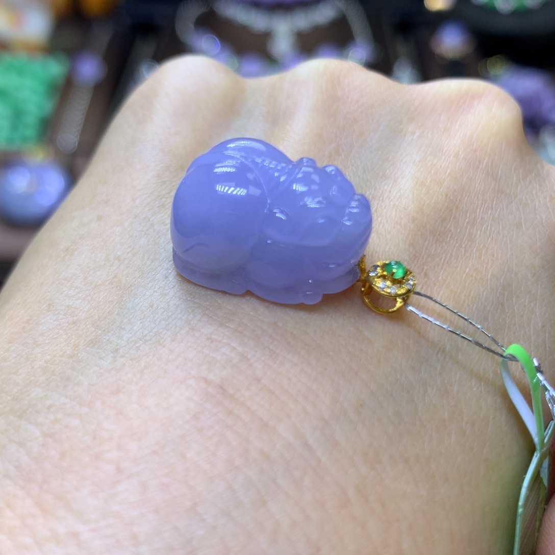 【闪购商品】翡翠颈饰18K金镶嵌翡翠