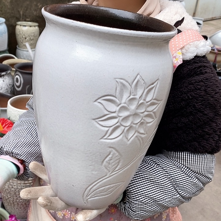 紫砂花盆正品口19高30