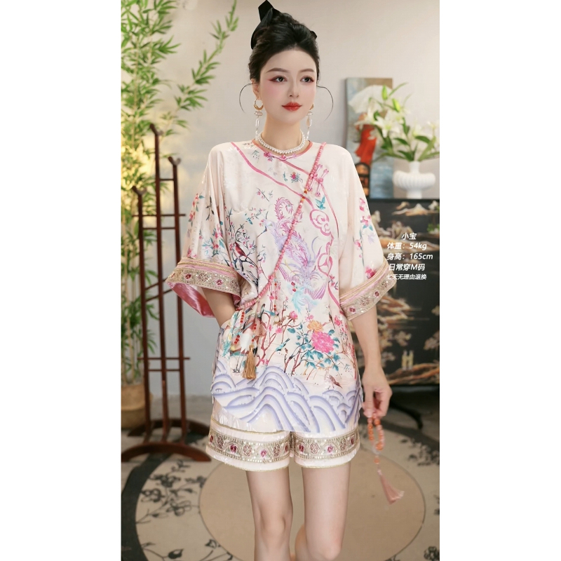 夏维莲2025新款大码显瘦时尚上衣和短裤半裙(2817+2820+2805）