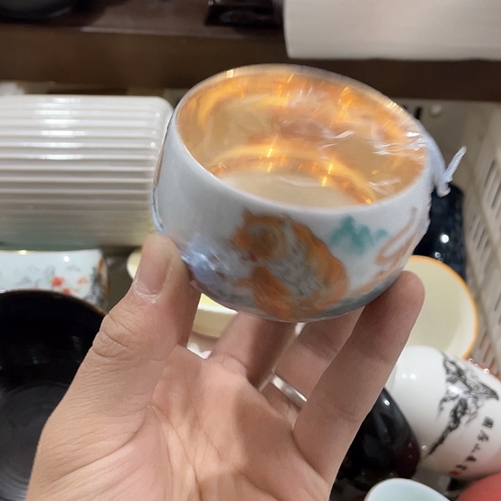 陶瓷茶具全部清清完回家过年