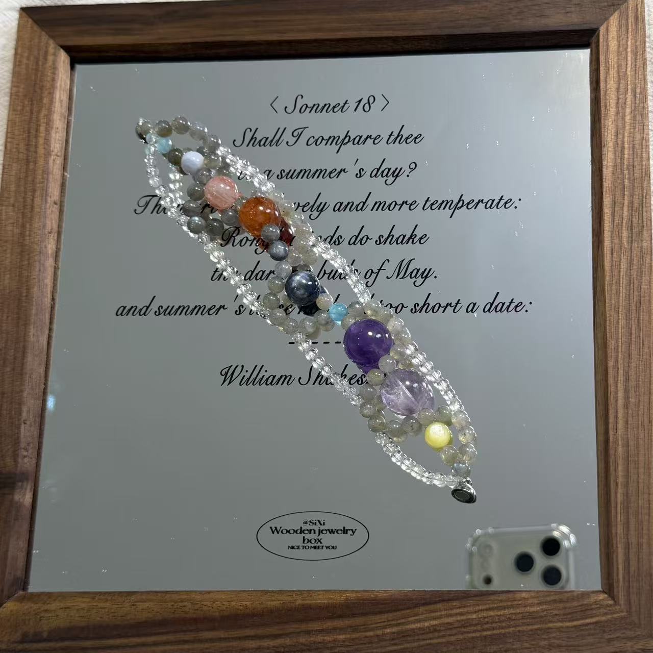 【捕梦网】蓝晶红胶花玻利维亚紫水金锂云母灰月光蓝纹玛瑙