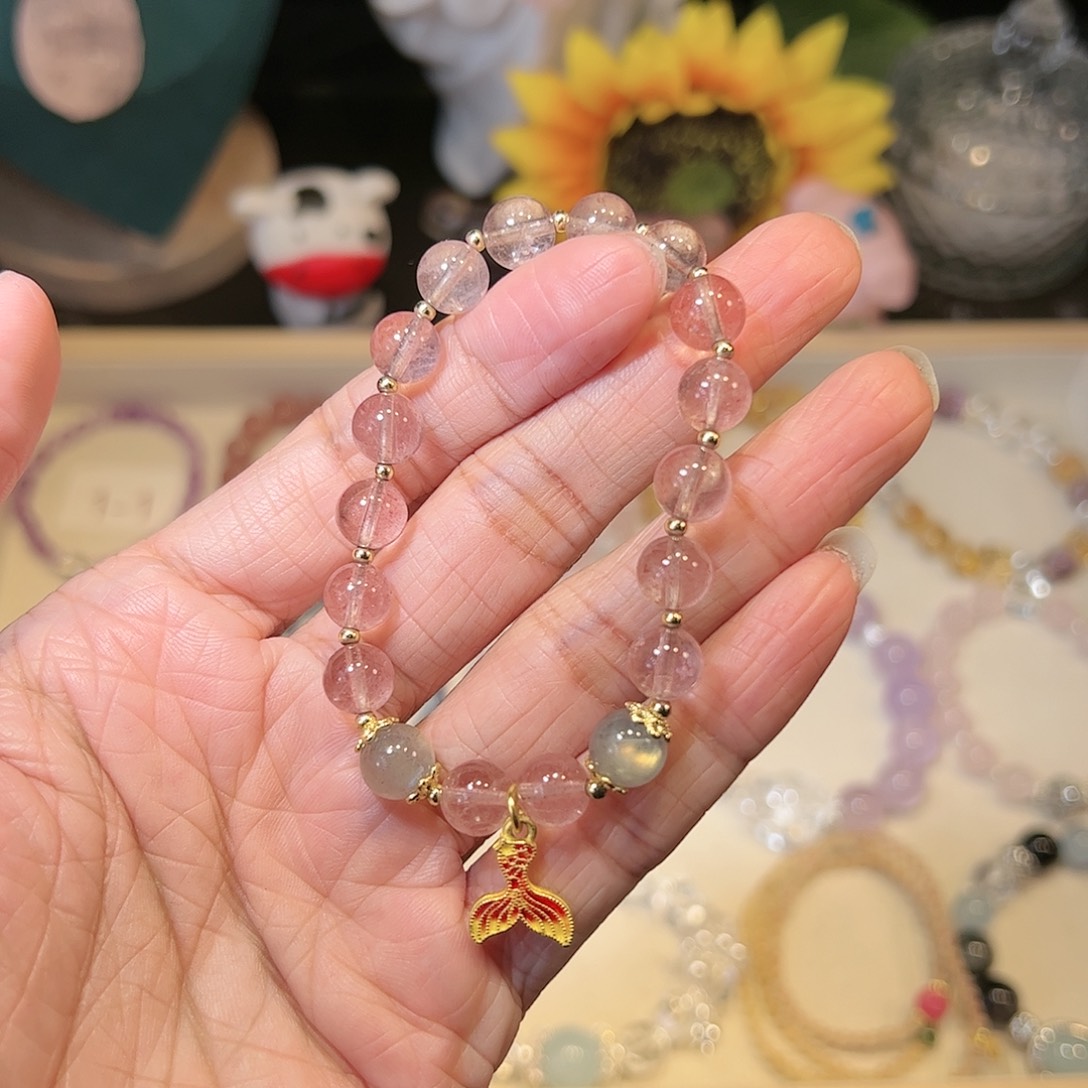 水晶手链未镶嵌粉