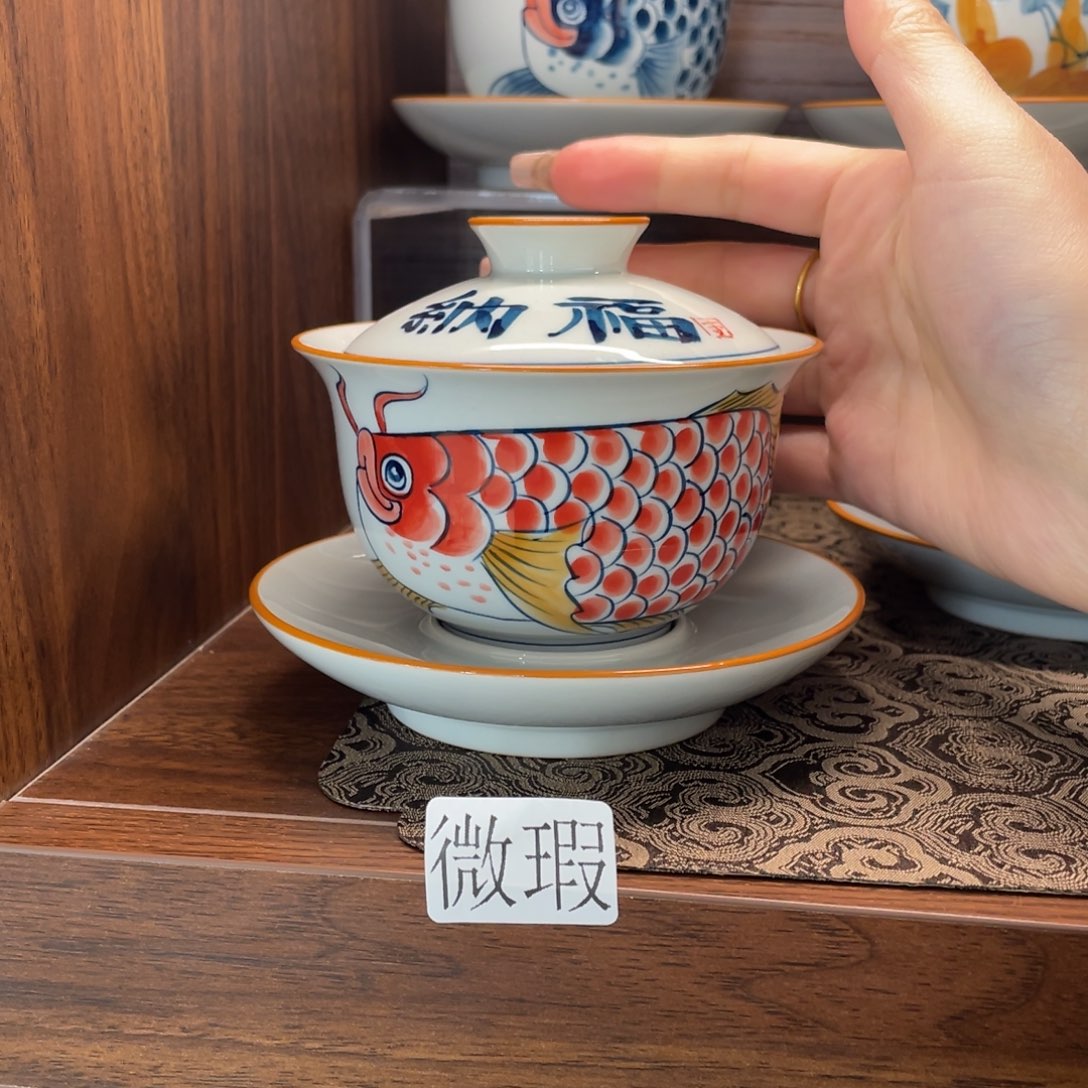 釉下老陶泥手工绘制