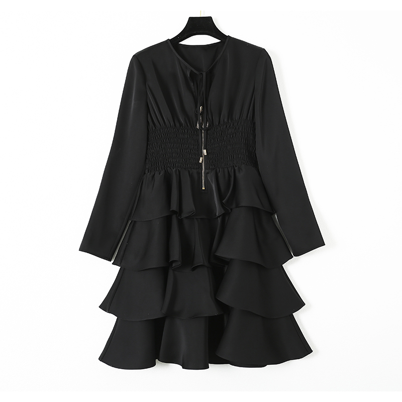 【簿荷曼波 穿搭】复古显瘦遮肚女装连衣裙宽松连衣裙13056