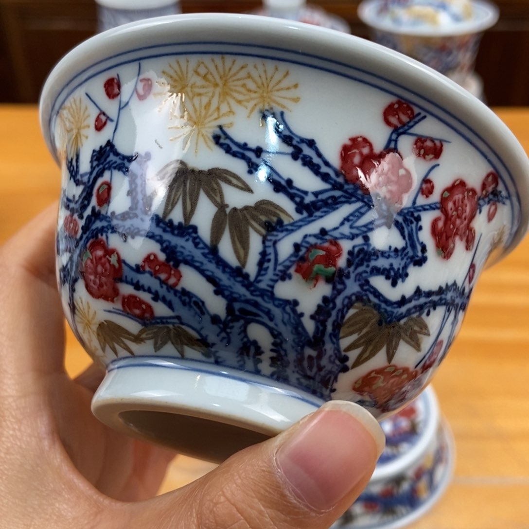 手绘现代茶具非古董