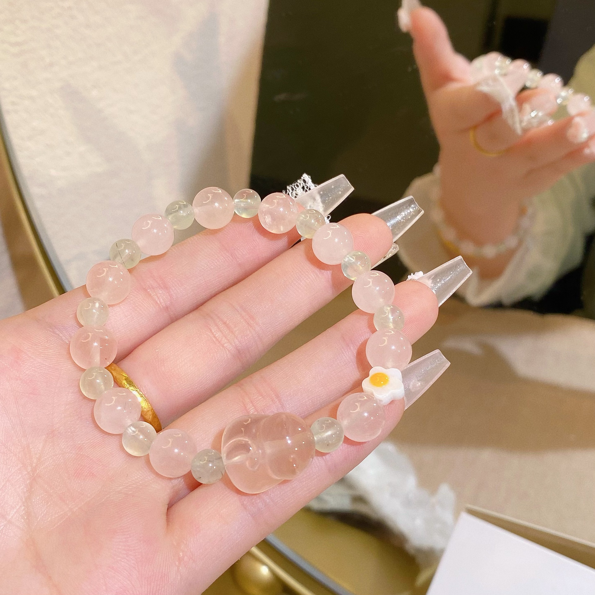 非金属布艺手链 直播间扣号用，实物直播间，时尚手链