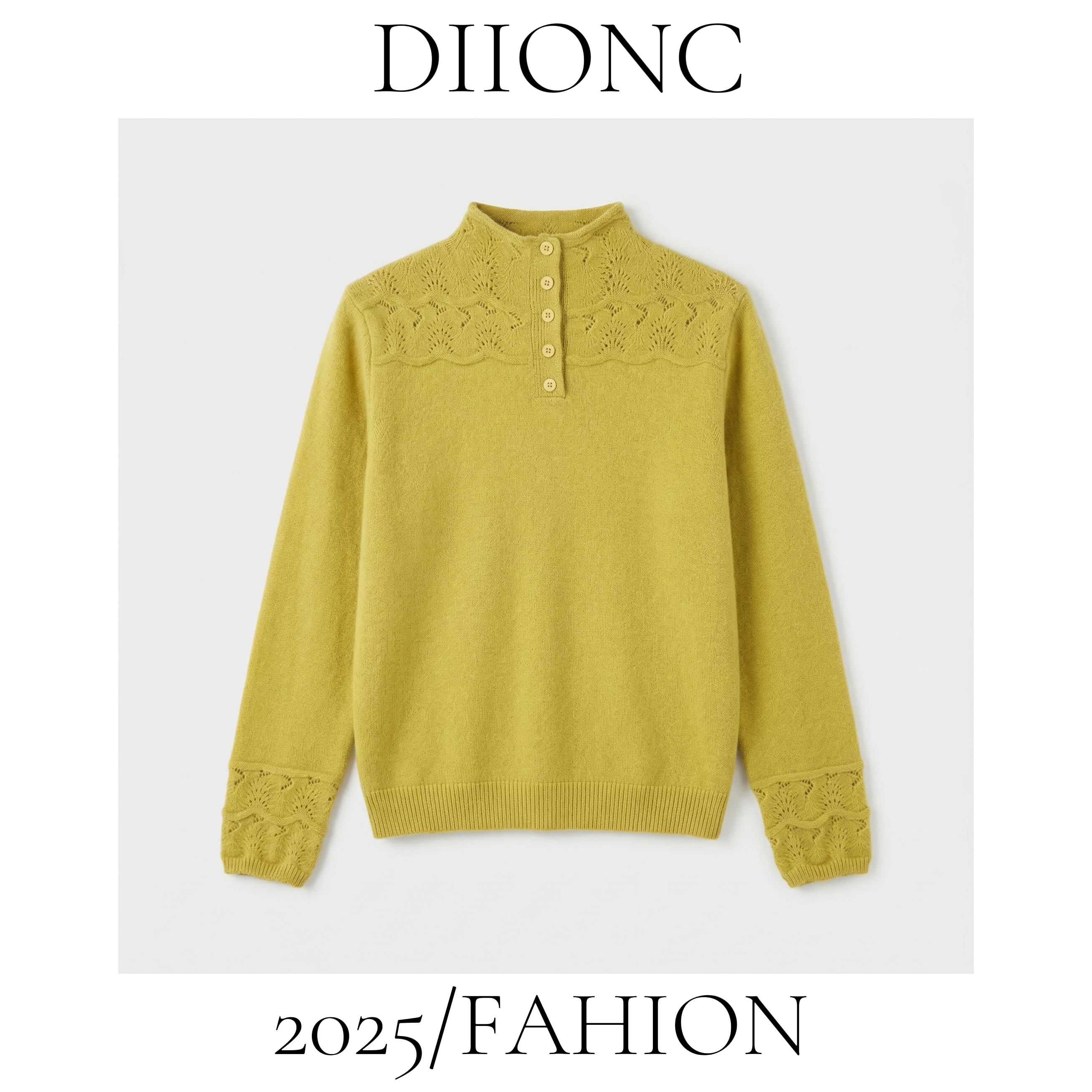 [ 菱纹手工雕花 ] 柔雅舒适- ’‘暖软糯 ‘’ 复古加厚打底毛衣 A697