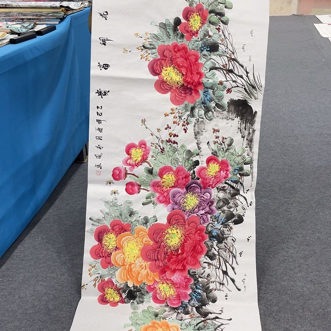国画今天上午国画作品展示