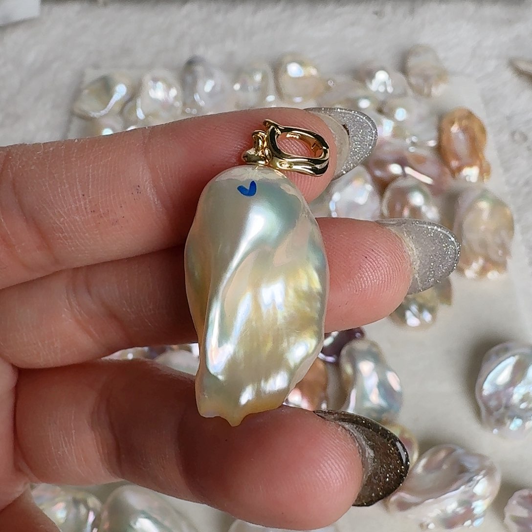 淡水珍珠颈饰银S925镶嵌星***~