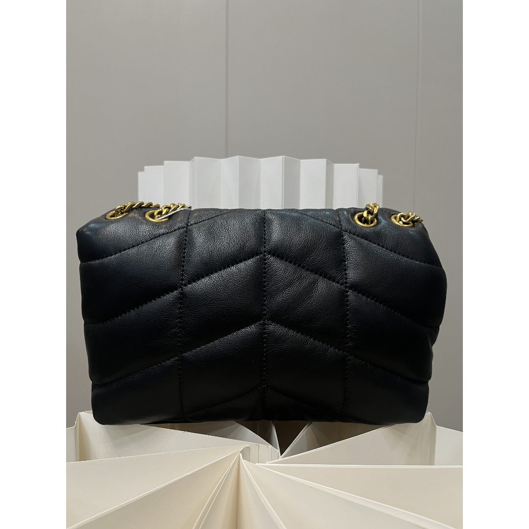 潮流打造真皮女士包链腋云斜跨小号22cm 10446-2 黑色