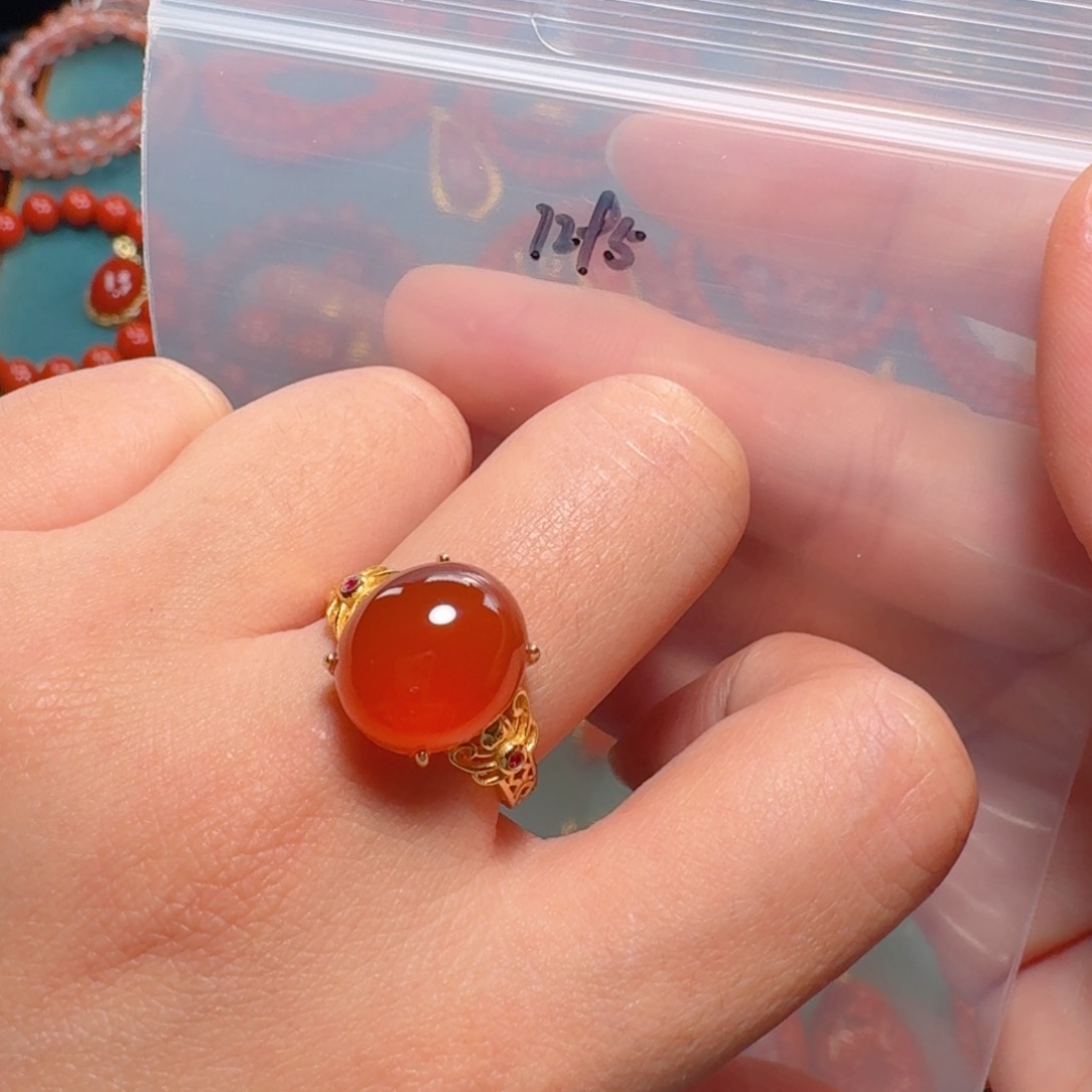 南红玛瑙南红银S925镶嵌