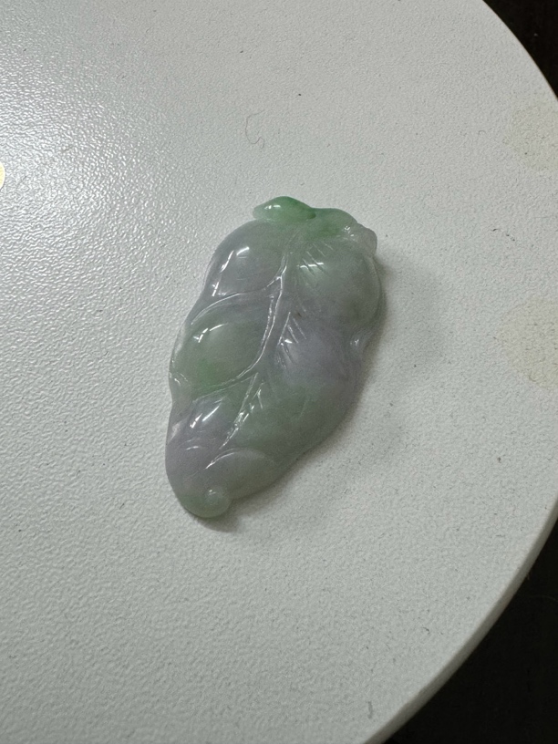 天然翡翠春带彩大叶有成