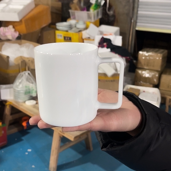 瓷片高白泥马克杯一个，包邮