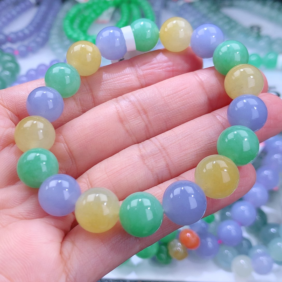 翡翠手链未镶嵌卡11mm