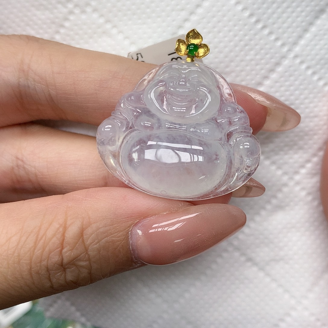 颈饰18K金镶嵌翡翠