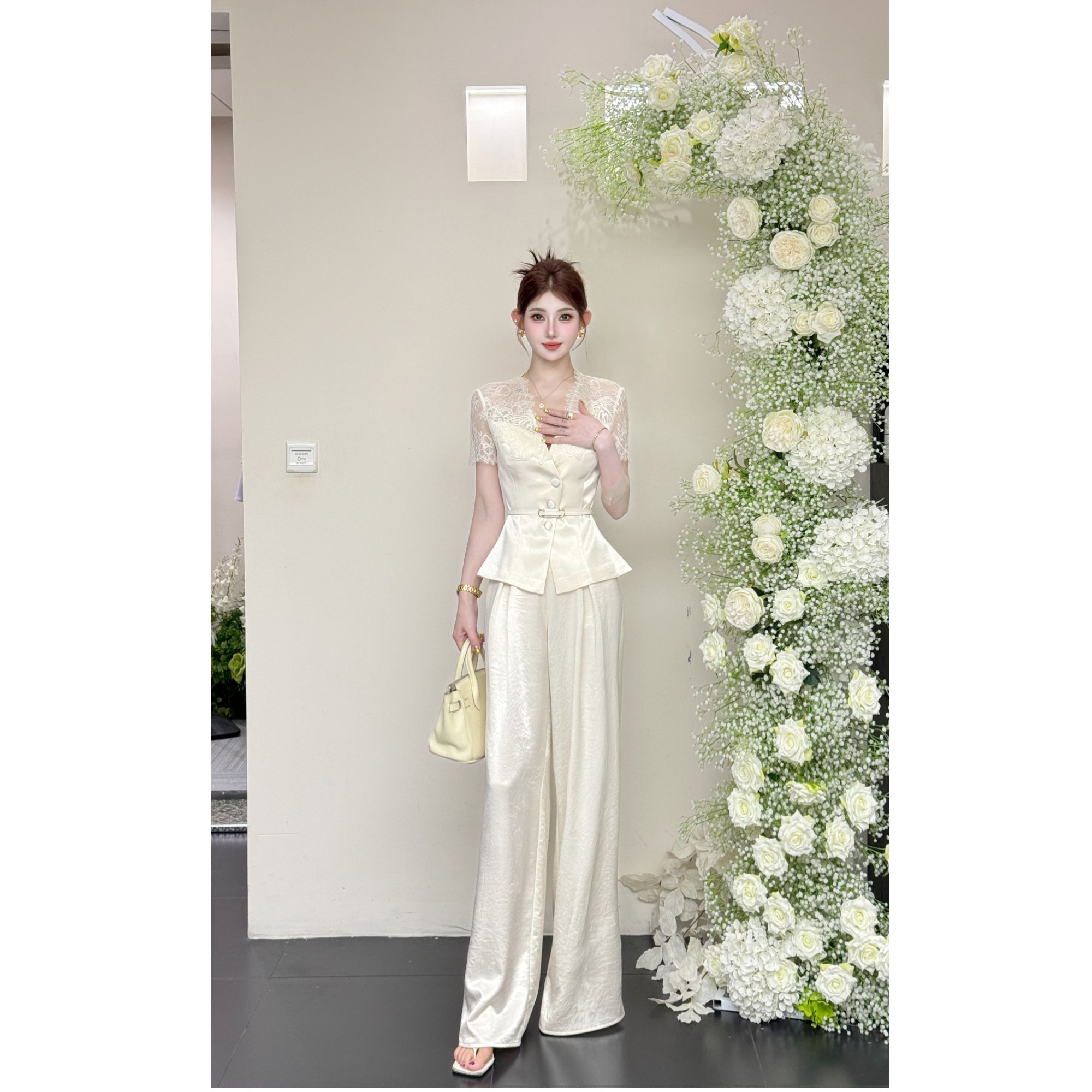 【凡凡】新款气质小香风中式复古时尚法式套装25723+25517-1