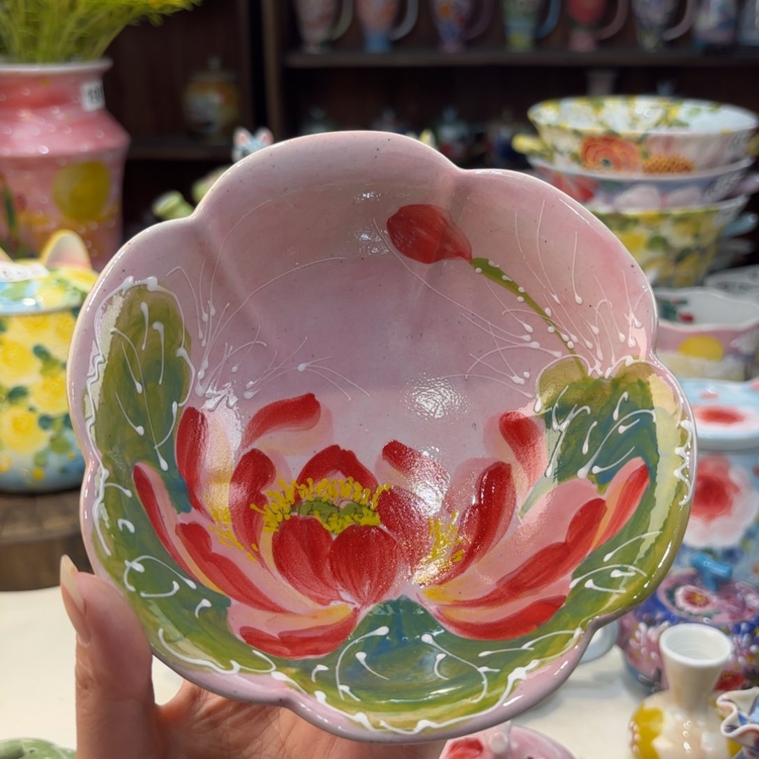 瓷片景德镇手绘高温釉下彩陶瓷茶具
