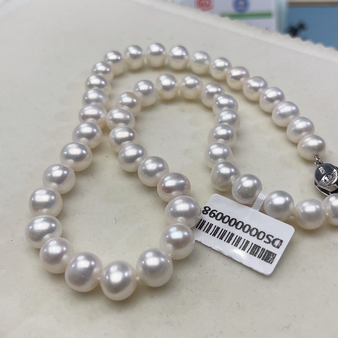 银S925镶嵌淡水珍珠颈饰