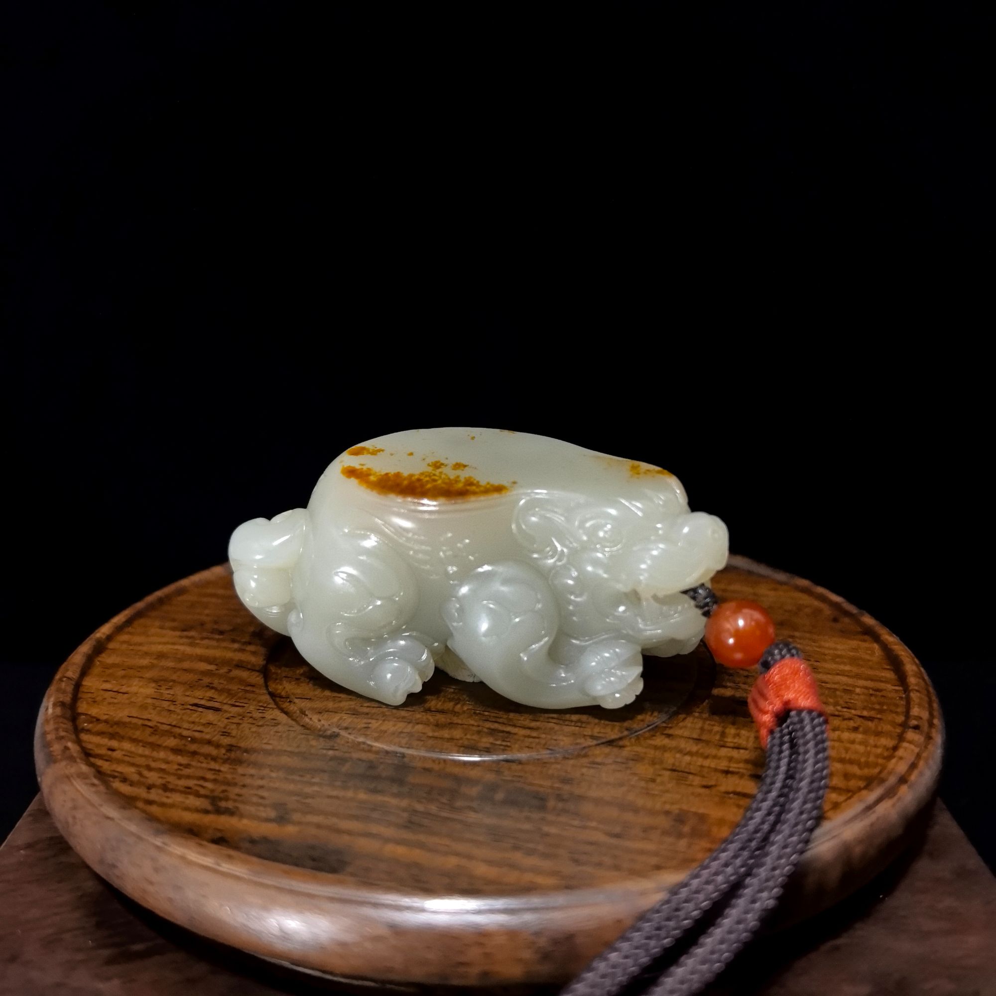 【玖客雅玉】新疆和田玉籽料貔貅红皮油润把件男女69*35*30mm/104g