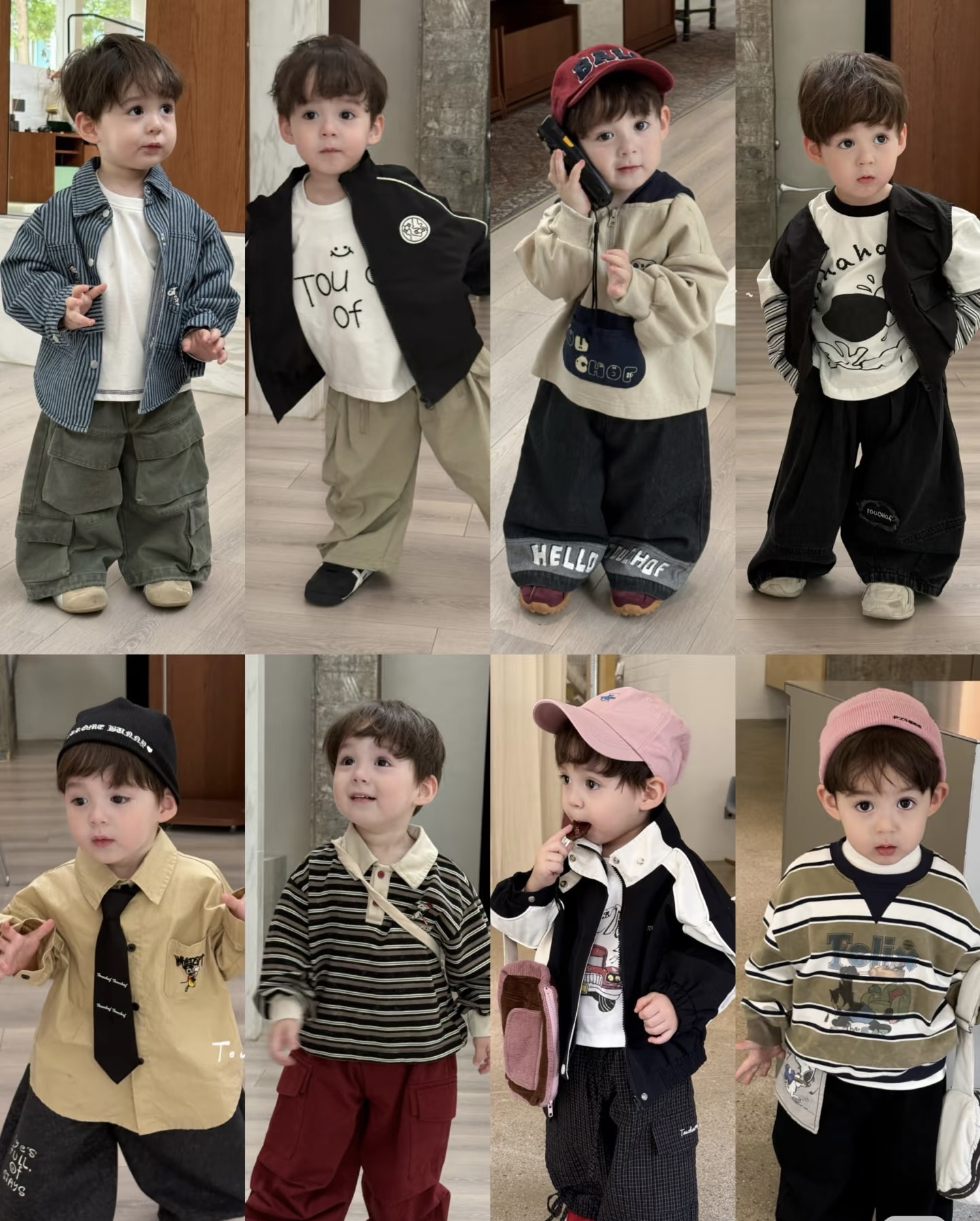 【驼绒豹纹工装裤】七喜童装直播专用