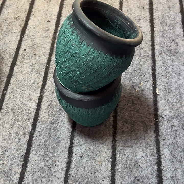 小盆粗陶高10口10带孔