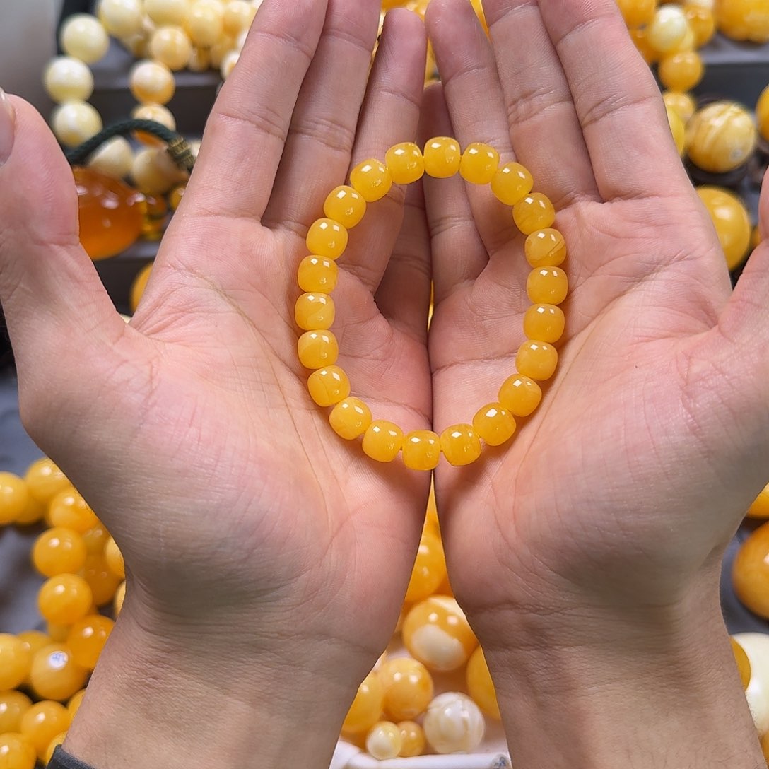 琥珀珠宝奇石未镶嵌同料老型10mm