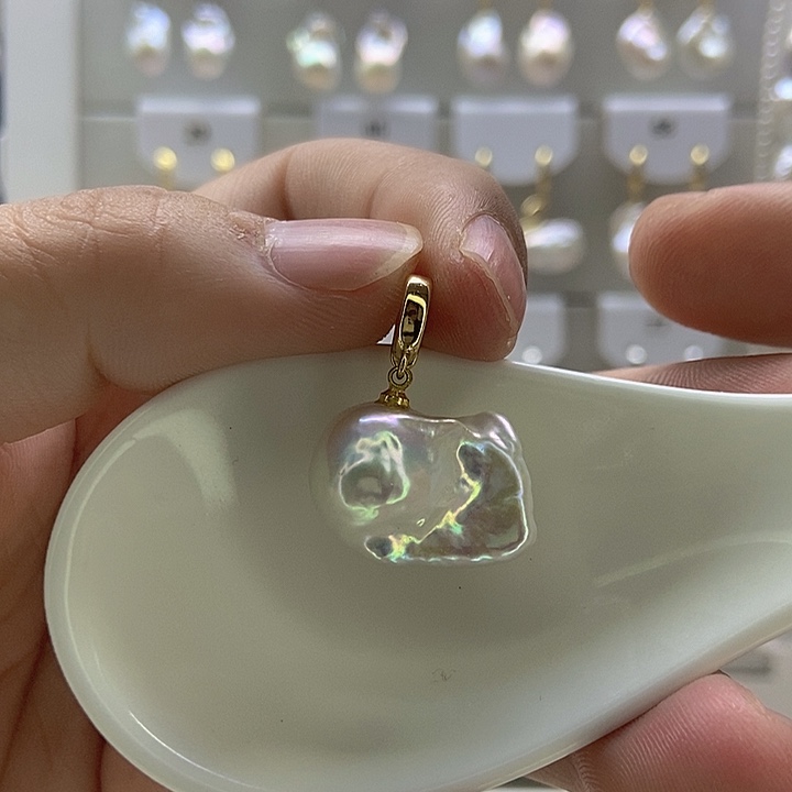 颈饰银S925镶嵌淡水珍珠20