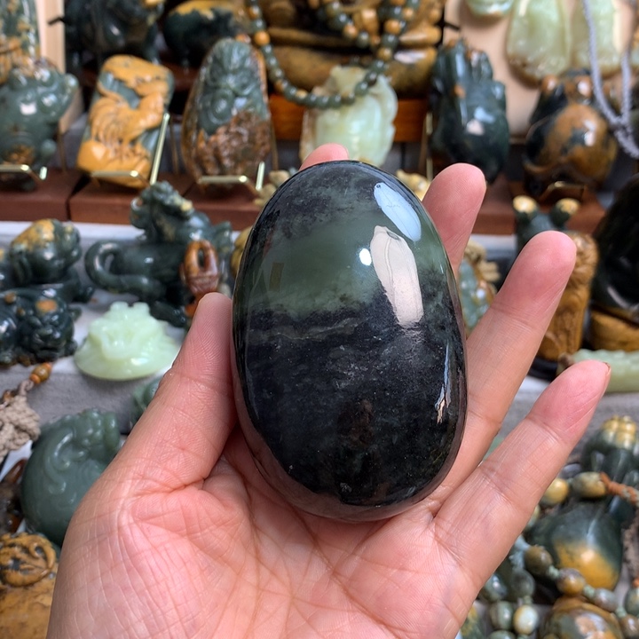 岫岩老玉（透闪石质玉）手把件未镶嵌用****8