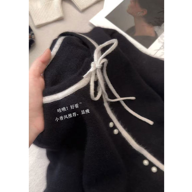 丽丽家~法式排扣小香针织开衫