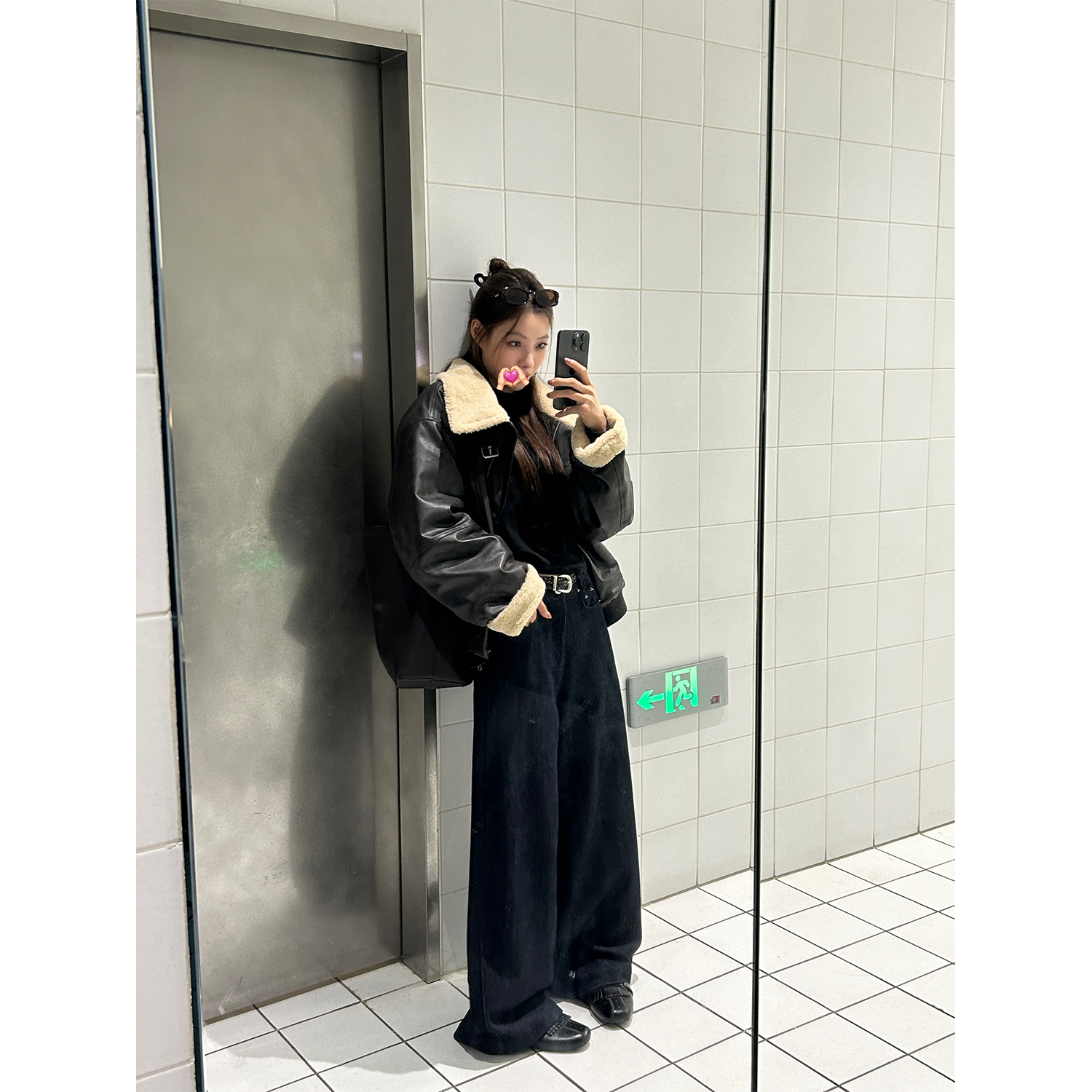 DYANGJUN【丹宁日常】冬季新款宽松休闲阔腿牛仔裤