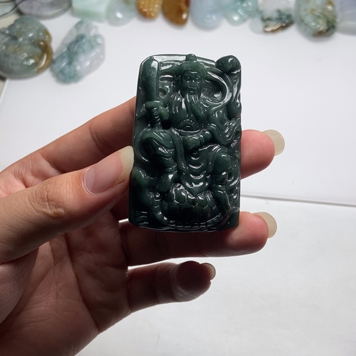 翡翠未镶嵌颈饰玄天大帝16
