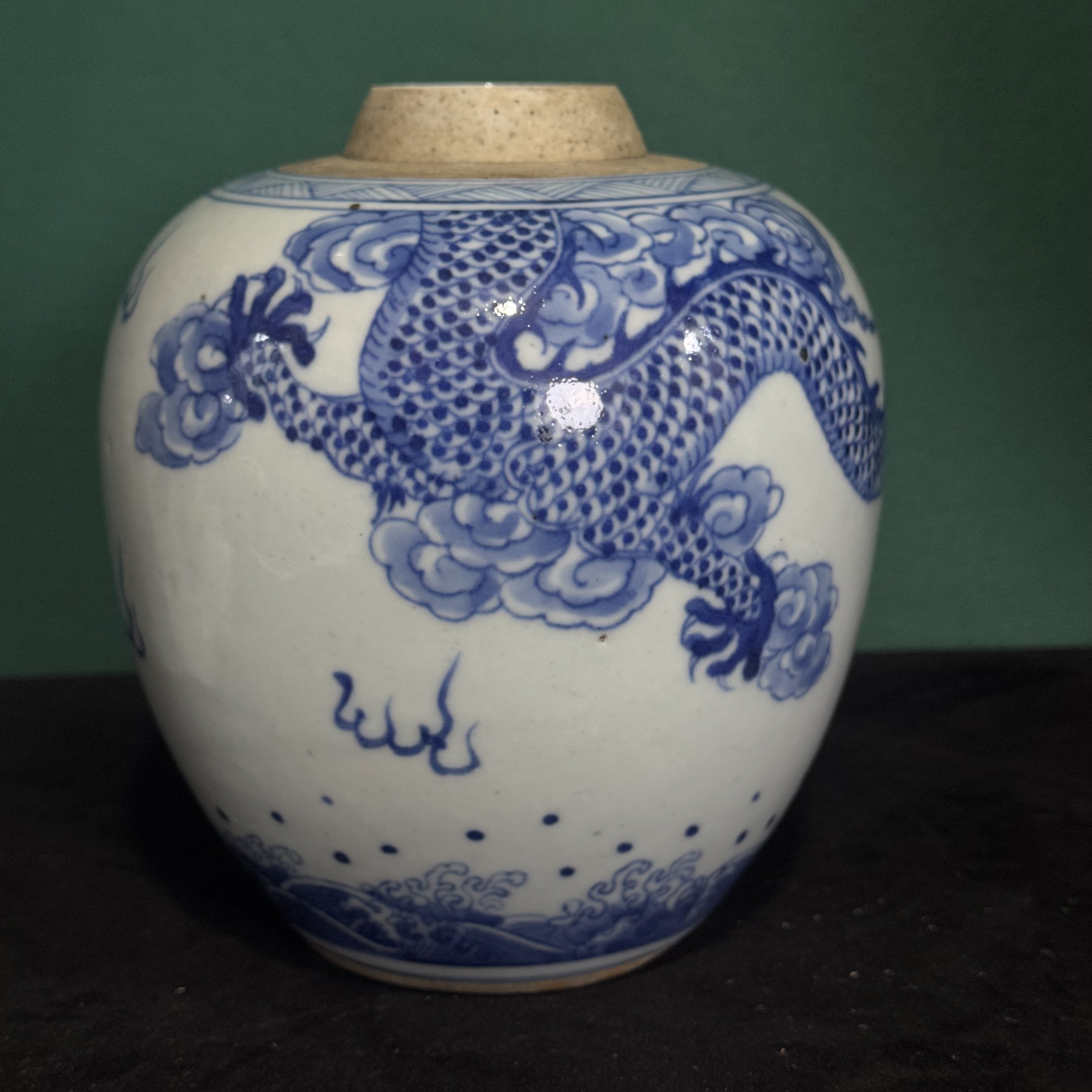 仿古瓷 仿古瓷仿古早期青花龙纹罐024