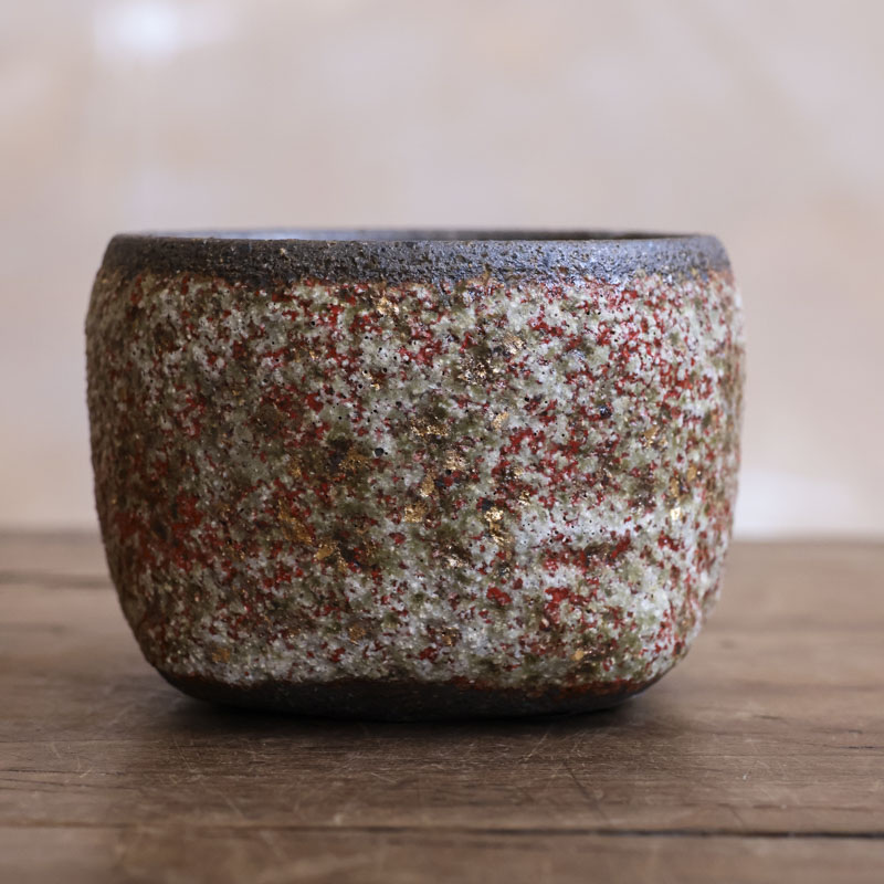【九姐爱喝茶】高越岩矿柴烧红金天圆茶杯150cc（高越S0166）