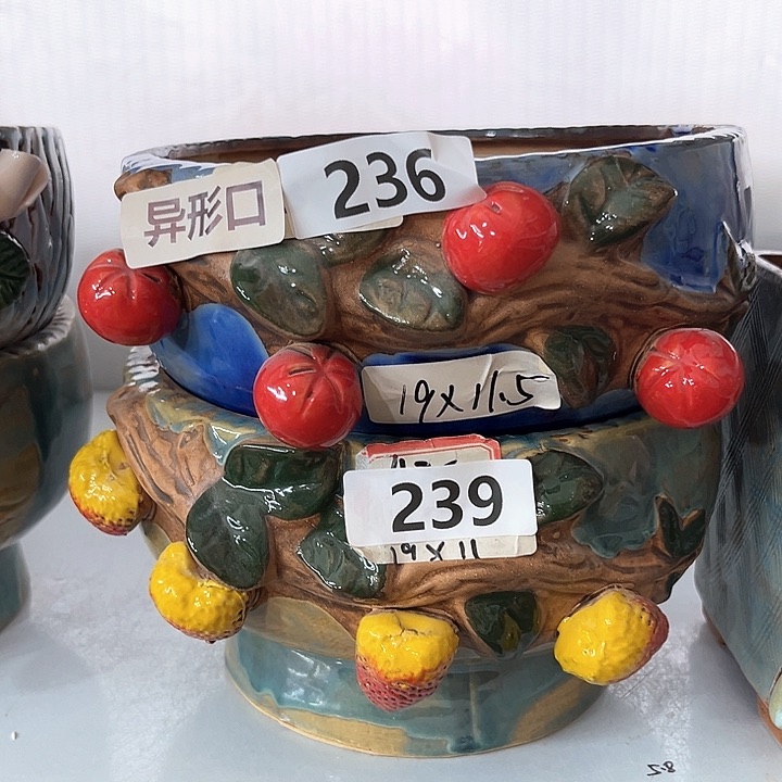 紫砂花盆粗陶材质多肉花盆