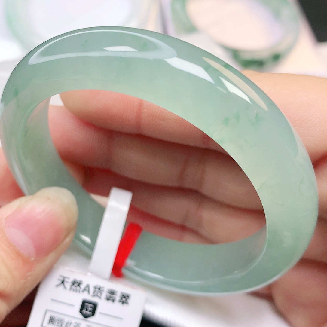 未镶嵌手镯翡翠纯天然A货翡翠老坑冰胶共存155号