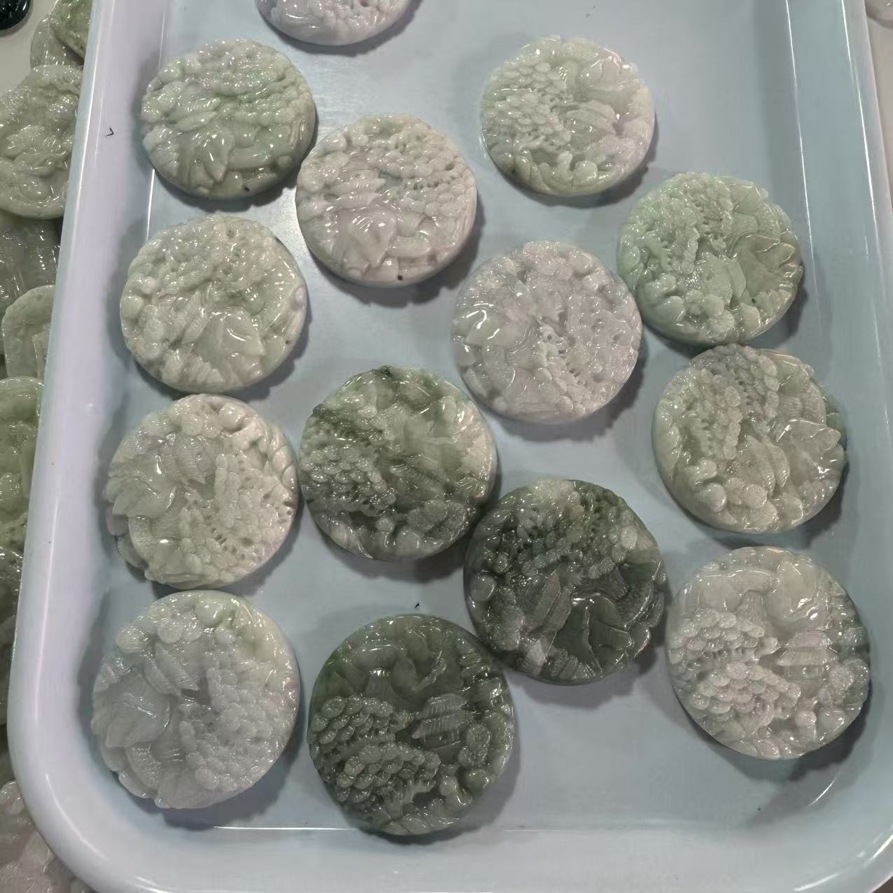 天然A货翡翠山水牌吊坠-d147-多样性发一